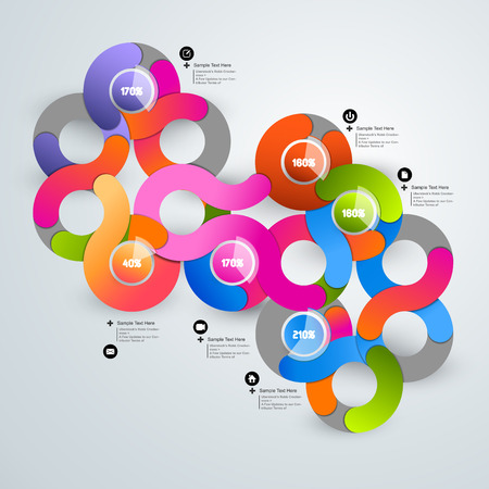 Abstract 3D Paper Infographicsのイラスト素材