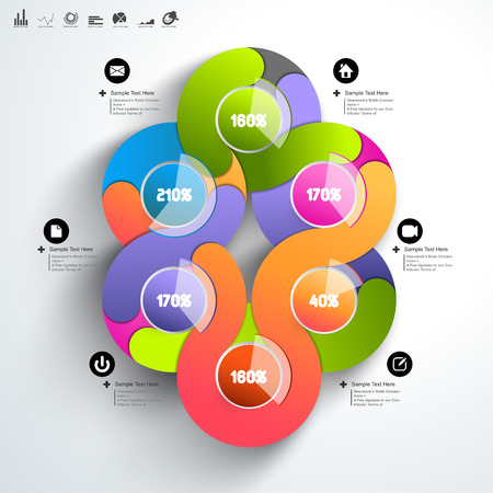 Abstract 3D Paper Infographicsのイラスト素材