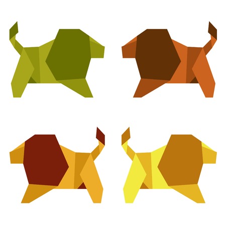 Leon in the style of origamiのイラスト素材