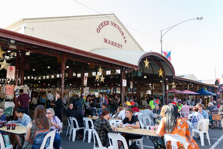 Summer Night Market at Queen Victoria Market Venue, Melbourneのeditorial素材