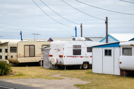 Colorful Beach box at Mornington Peninsula, Melbourneのeditorial素材