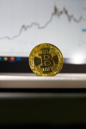 Bitcoin on a Bull Marketの写真素材
