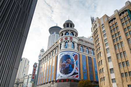 Nike billboard in Shanghai Chinaのeditorial素材