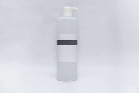 Plain Hand Sanitizer Pump Dispenser with White Backgroundの写真素材