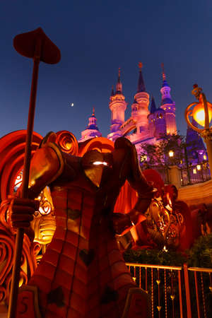 Shanghai, China â November 4, 2019: The Mystery of Alice in Wonderland in Shanghai Disneylandのeditorial素材