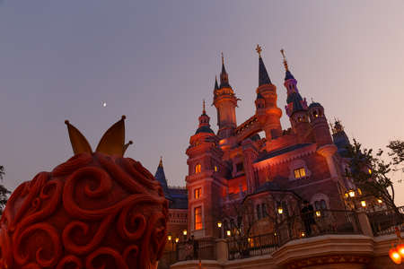 Shanghai, China â November 4, 2019: The Mystery of Alice in Wonderland in Shanghai Disneylandのeditorial素材