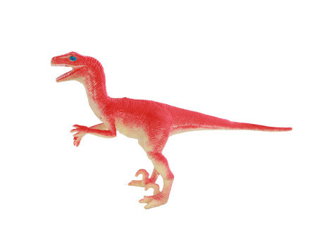 Pink dinosaur on a white backgroundの写真素材