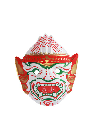 Hanuman mask on white blackgroundの写真素材