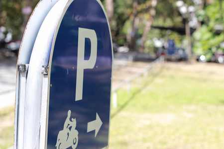 Entrance to parking the motorcycle.の写真素材