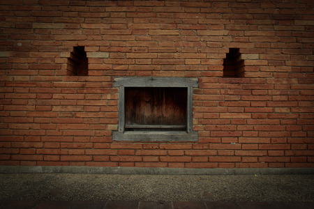 Old vintage brick wall and floor for pattern and backgroundの写真素材