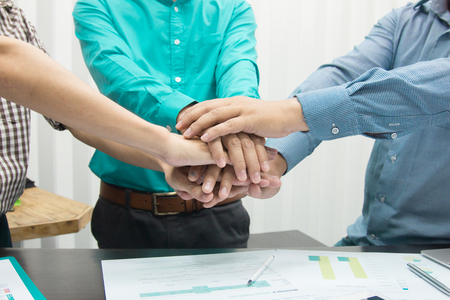 businessmen handshake for enter into a future real estate investment contract.team work.の写真素材