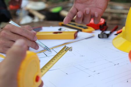 Power of cooperation in the construction business.To succeed in developing sustainable partnerships.の写真素材