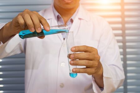 Scientists are experimenting with reagents. To treat the disease in people.