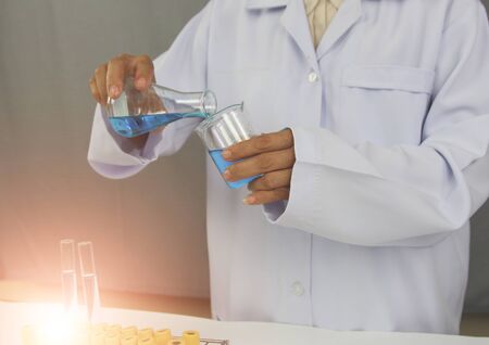Scientists are experimenting with reagents.To treat the disease in people.