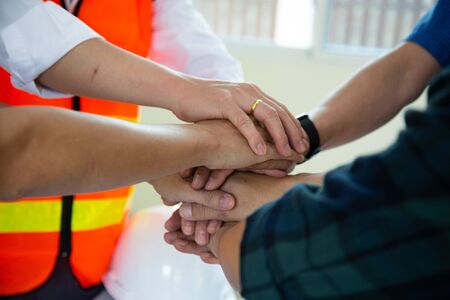 Hand power of cooperation in the construction business.To succeed in developing sustainable...