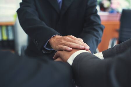 Power of cooperation in the construction business.To succeed in developing sustainable partnerships.の写真素材