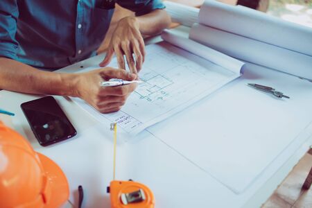 Industrial,architecture on architectural project,business,teamwork Conceptの写真素材