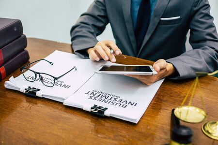 Legal Advisors provide business tax advice to clients.の写真素材