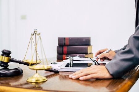 Legal Advisors provide business tax advice to clients.の写真素材
