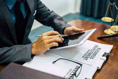 Legal Advisors provide business tax advice to clients.の写真素材