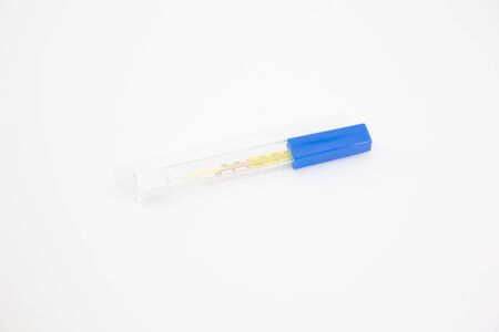 Thermometer, placed on a white backgroundの写真素材