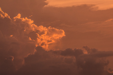 Golden sky in the eveningの写真素材
