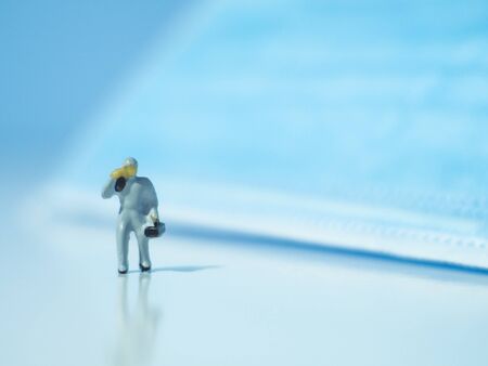 Miniature people : Mask quality inspection team