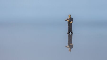 Miniature people : Mask quality inspection teamの写真素材