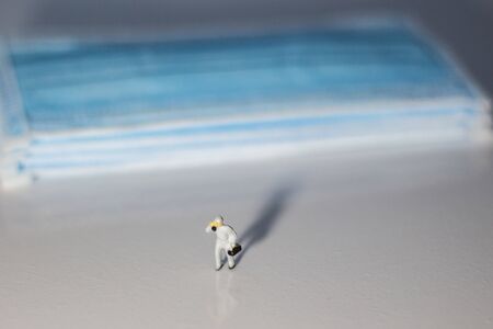Miniature people : Mask quality inspection teamの写真素材
