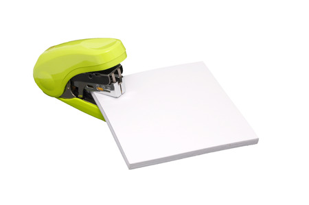 Stapler and paper white