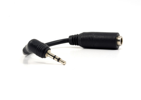 Speaker Adaptor audio cable on the white background.