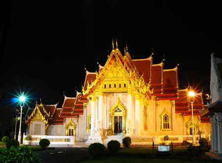 The Marble Temple (Wat Benchamabophit), Bangkok, Thailandのeditorial素材