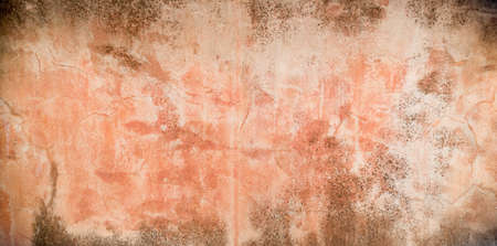 red concrete wall cracks abstract backgound, old red wall cracks