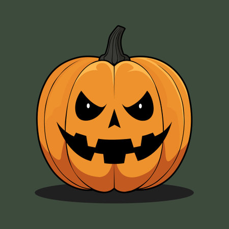 pumpkins Halloween vector design. Happy halloween. Trick or treat. cute pumpkins element for spooky yard party celebration. Vector illustration.のイラスト素材
