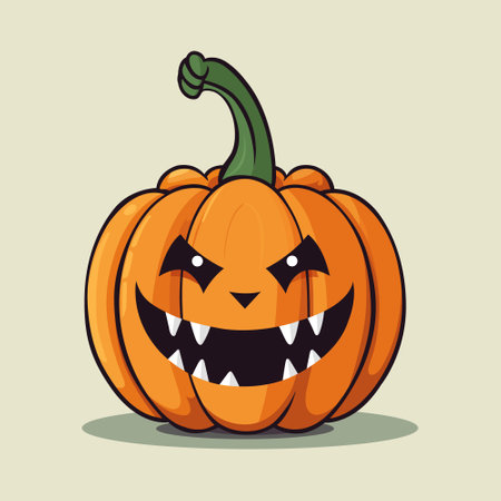 pumpkins Halloween vector design. Happy halloween. Trick or treat. cute pumpkins element for spooky yard party celebration. Vector illustration.のイラスト素材