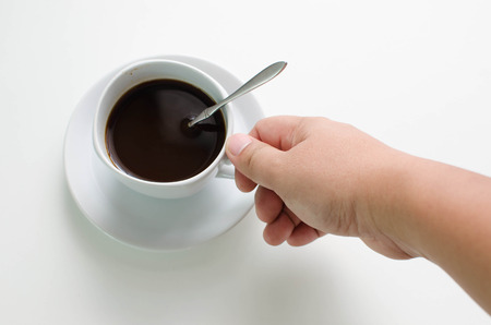 honds hole Cup of coffeeの写真素材