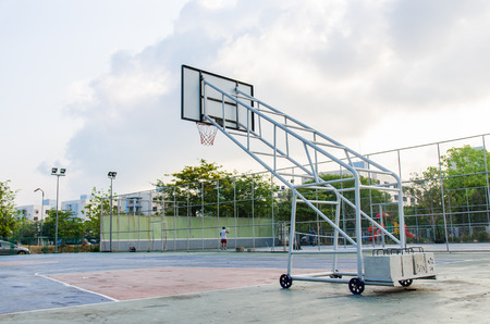 basketball court in parkの写真素材