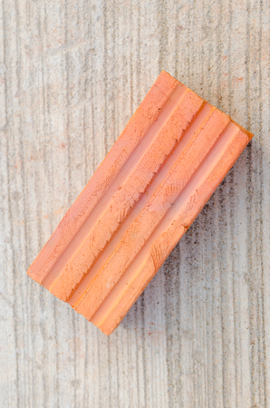 close up one red brickの写真素材