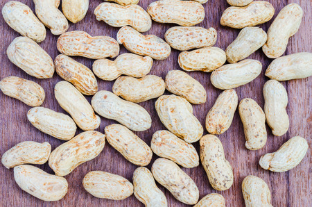Peanuts  on wood background