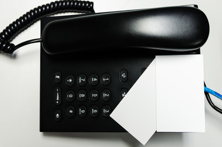 Blank business card ,Office Phone - IP Phone technology for business