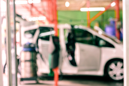 Blurred and bokeh picture. Car Care Washing a carの写真素材