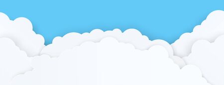 Abstract cloud banner background. vector illustrationのイラスト素材