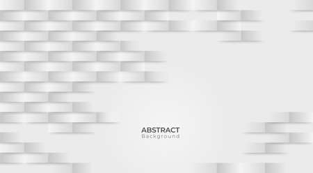 Abstract 3D modern square pattern background. White and grey geometric texture. vector illustrationのイラスト素材