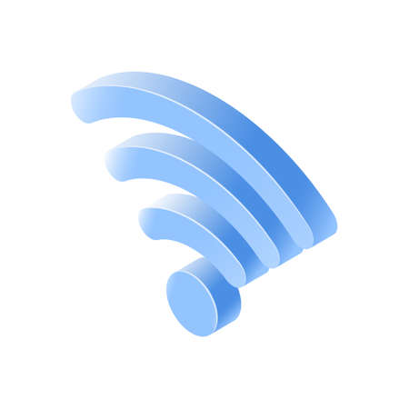 3D Isometric wifi symbol. vector art illustration.のイラスト素材