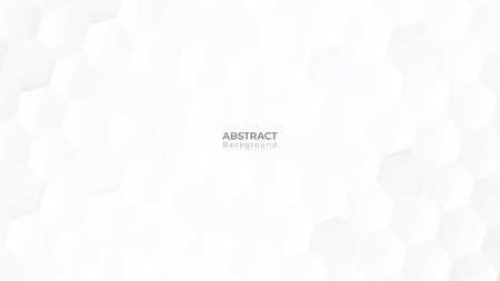 Abstract modern hexagon background. White and grey honey geometric texture. Vector art illustrationのイラスト素材