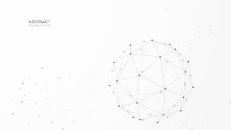 Abstract network connected with line background. Digital technology concept. Vector art illustrationのイラスト素材