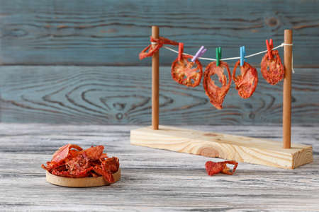 Example of the cooking of drying tomatoesの写真素材