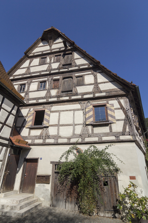 Fachwerkhaus in Blaubeuren beim Blautopfの写真素材