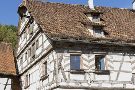 Fachwerkhaus in Blaubeuren beim Blautopfの写真素材