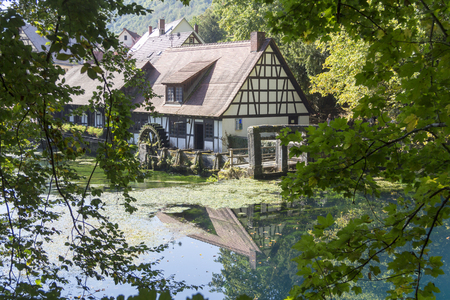 Alte Hammerschmiede am Blautopfの写真素材
